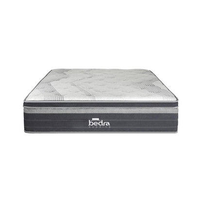 Bedra Queen Mattress Breathable Spring Euro Top Natural Latex Foam 36cm 7 zone-Mattress-PEROZ Accessories