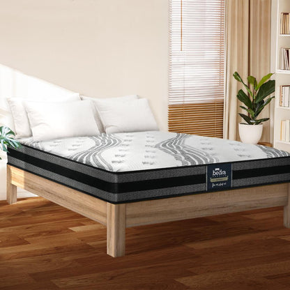 Bedra King Single Mattress Breathable Luxury Bonnell Spring Foam Medium 18cm-Mattress-PEROZ Accessories