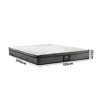 Bedra Queen Mattress Bed Spring Mattress 4D Mesh Fabric EuroTop Medium Foam 22cm-Mattress-PEROZ Accessories