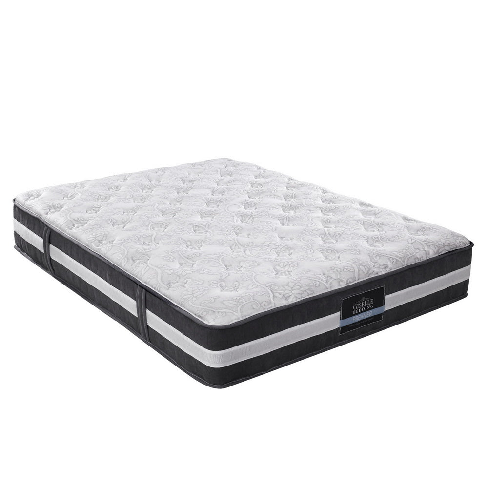 Giselle Double Mattress Bed Size 7 Zone Pocket Spring Medium Firm Foam 30cm-Furniture &gt; Mattresses-PEROZ Accessories