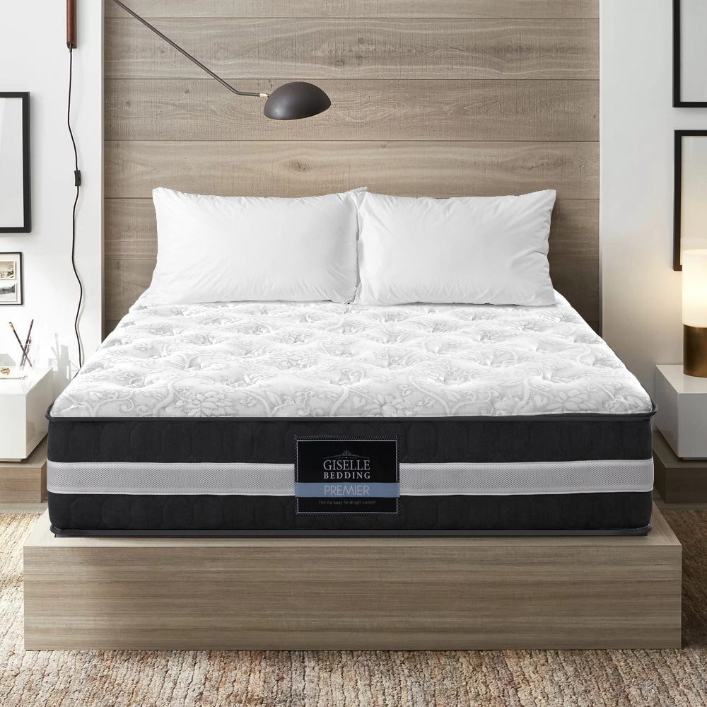 Giselle King Mattress Bed Size 7 Zone Pocket Spring Medium Firm Foam 30cm-Furniture &gt; Mattresses-PEROZ Accessories