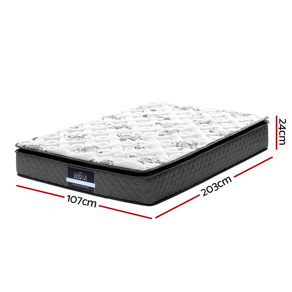 Giselle Bedding Rocco Bonnell Spring Mattress 24cm Thick King Single-Furniture &gt; Mattresses-PEROZ Accessories