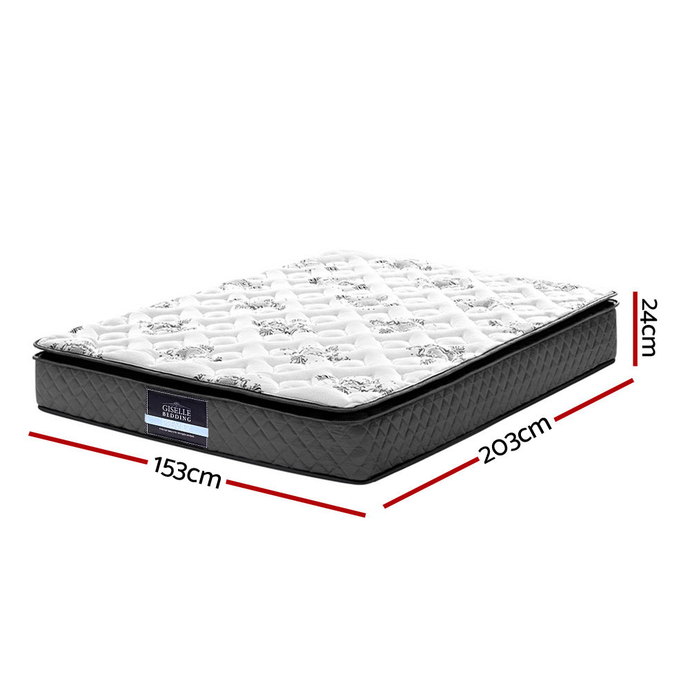 Giselle Bedding Rocco Bonnell Spring Mattress 24cm Thick Queen-Furniture &gt; Mattresses-PEROZ Accessories