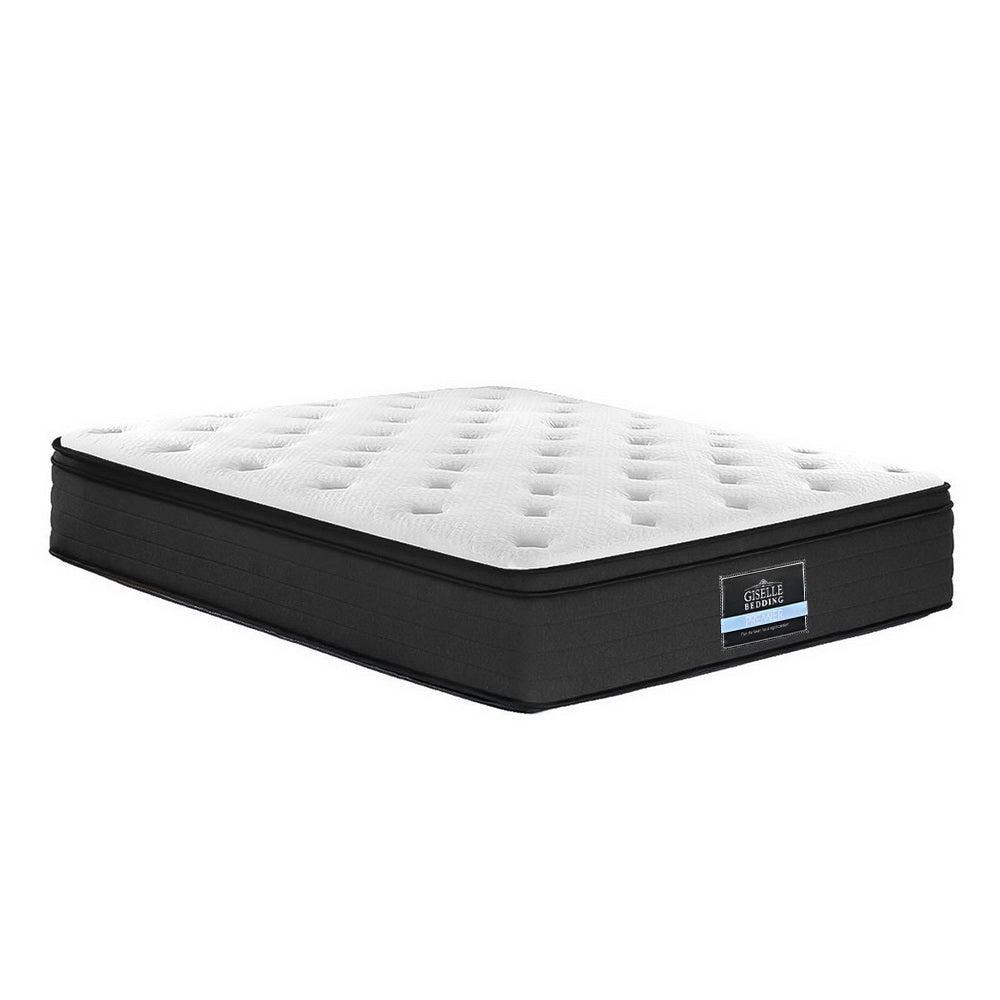 Giselle Bedding Eve Euro Top Pocket Spring Mattress 34cm Thick Double-Furniture &gt; Mattresses-PEROZ Accessories