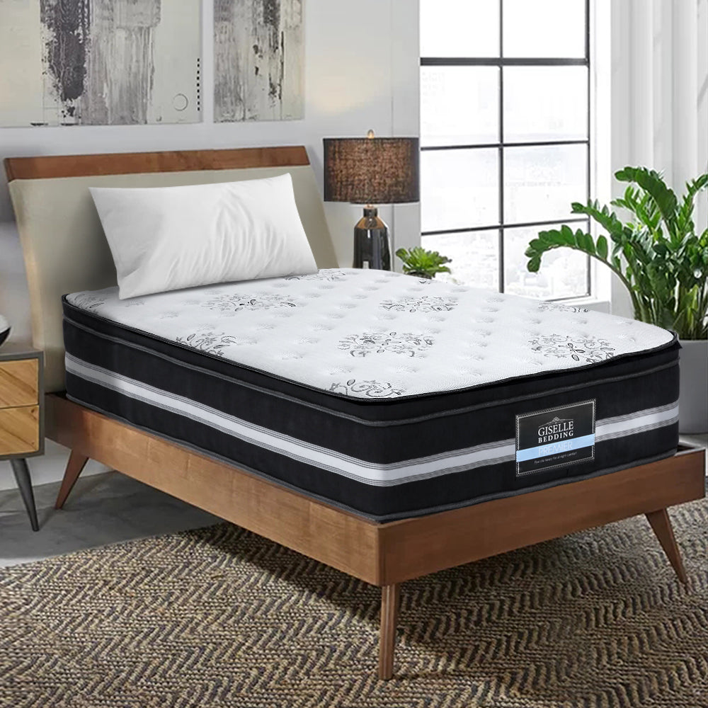 Giselle Single Size Mattress Bed COOL GEL Memory Foam Euro Top Pocket Spring-Furniture &gt; Mattresses-PEROZ Accessories