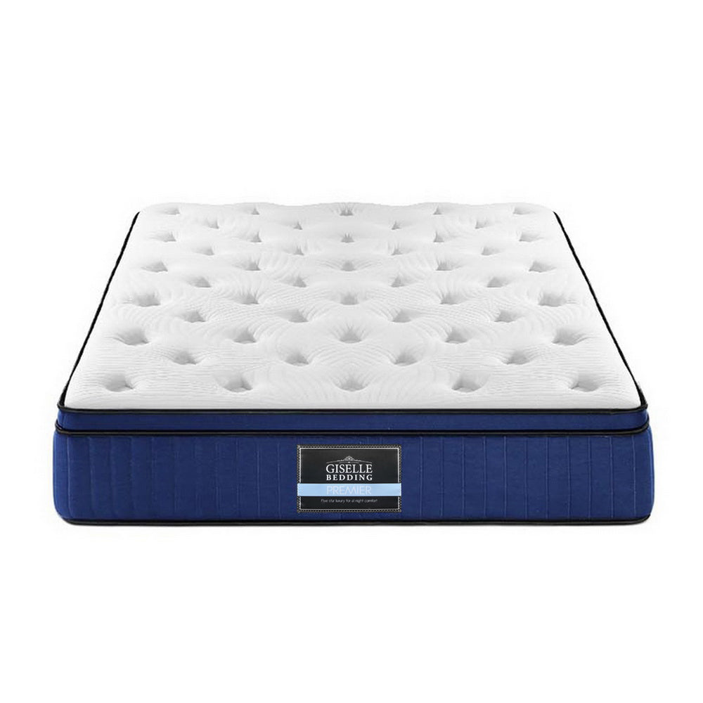 Giselle Bedding Franky Euro Top Cool Gel Pocket Spring Mattress 34cm Thick King-Furniture &gt; Mattresses-PEROZ Accessories