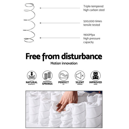 Giselle Bedding Franky Euro Top Cool Gel Pocket Spring Mattress 34cm Thick King-Furniture &gt; Mattresses-PEROZ Accessories
