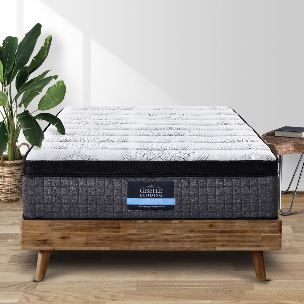 Giselle Single Bed Mattress 9 Zone Pocket Spring Latex Foam Medium Firm 34cm-Furniture &gt; Mattresses-PEROZ Accessories