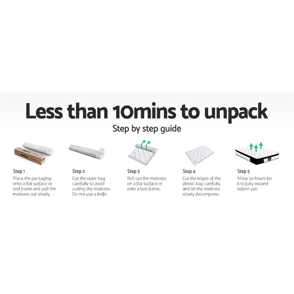 Giselle Bedding Mattress Pocket Spring Medium Firm 30cm PENA Mattresses Queen-Furniture &gt; Mattresses-PEROZ Accessories