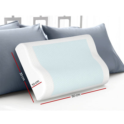 Giselle Bedding Set of 2 Cool Gell Memory Foam Pillows-Home &amp; Garden &gt; Bedding-PEROZ Accessories