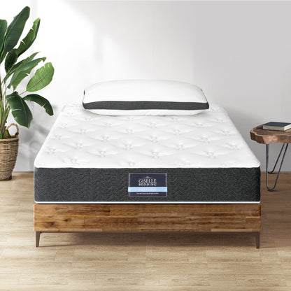 Giselle Bedding Mattress Medium Soft Mattresses Pillow Pocket Spring King Single-Furniture &gt; Mattresses-PEROZ Accessories