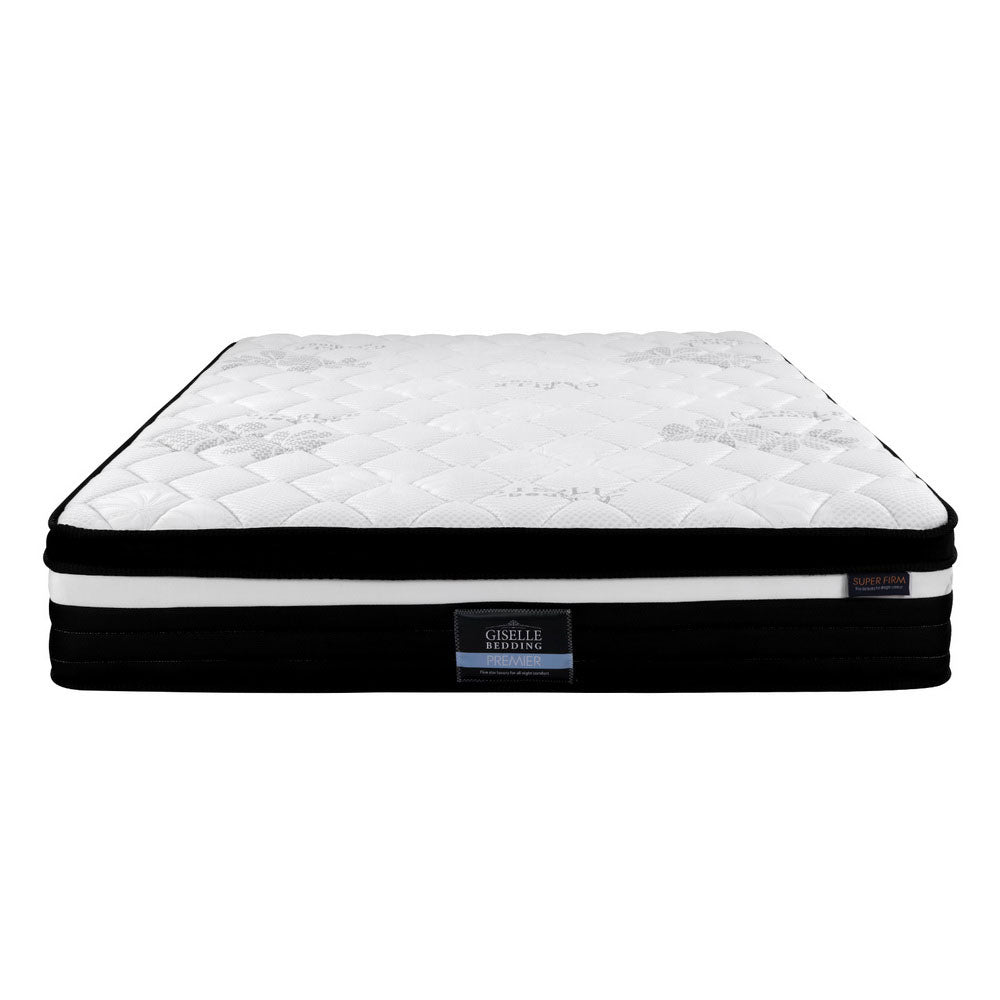 Giselle DOUBLE Bed Mattress Size Extra Firm 7 Zone Pocket Spring Foam 28cm-Furniture &gt; Mattresses-PEROZ Accessories