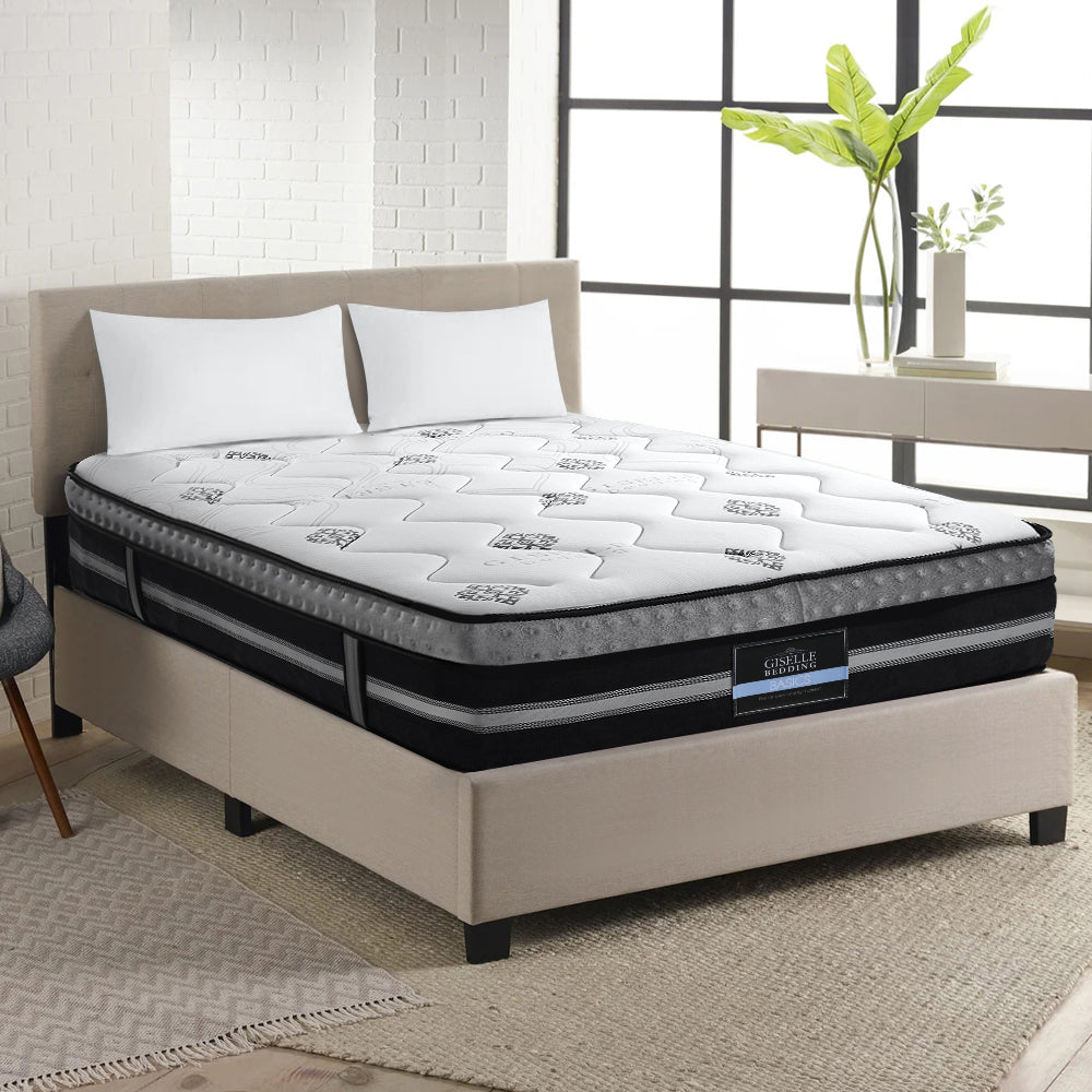 Giselle Bedding Galaxy Euro Top Cool Gel Pocket Spring Mattress 35cm Thick Queen-Furniture &gt; Mattresses-PEROZ Accessories