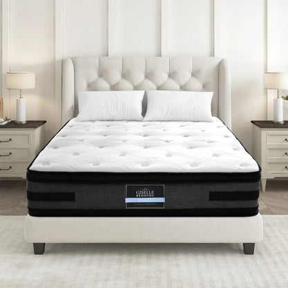 Giselle Bedding Luna Euro Top Cool Gel Pocket Spring Mattress 36cm Thick Double-Furniture &gt; Mattresses-PEROZ Accessories