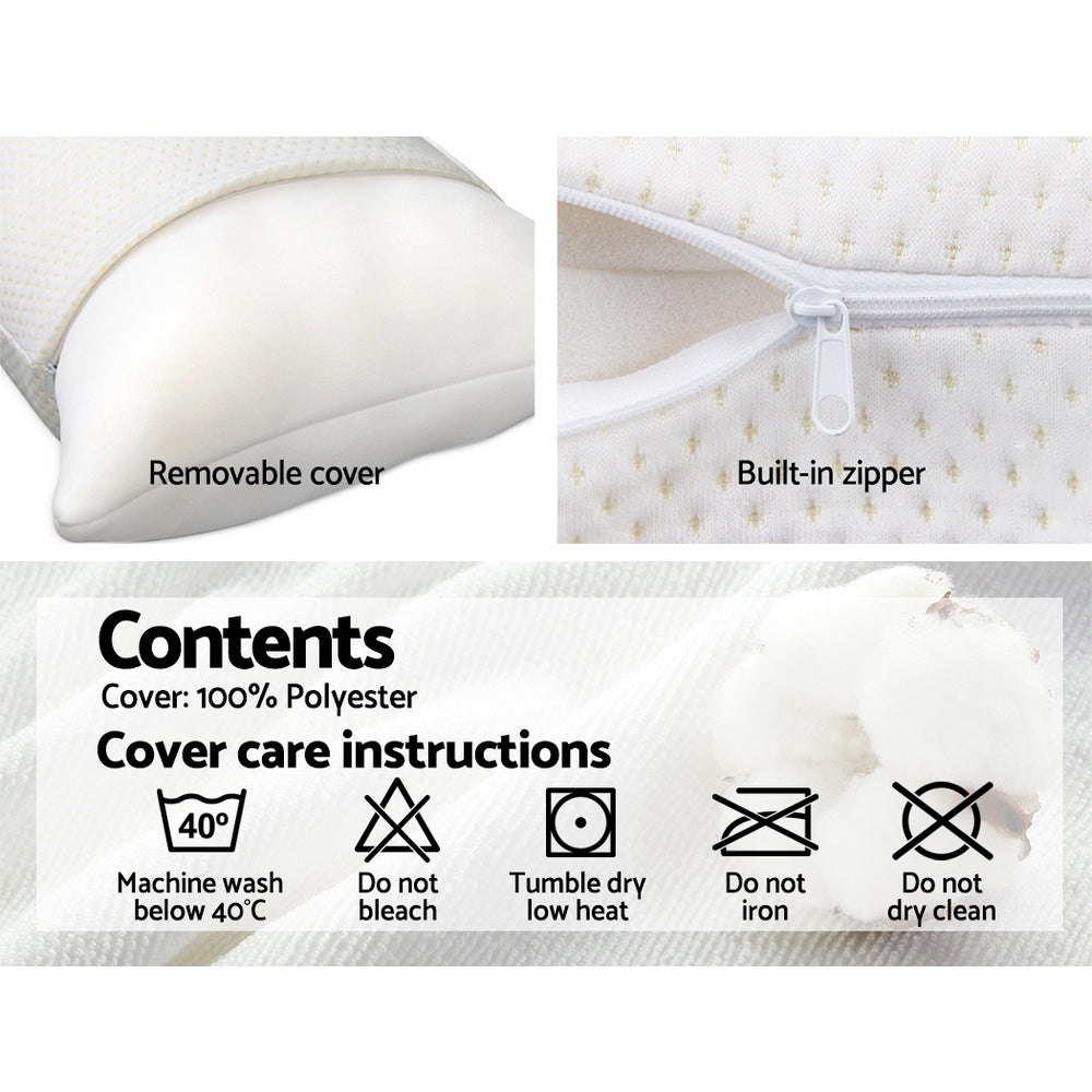 Giselle Bedding Set of 2 Visco Elastic Memory Foam Pillows-Home &amp; Garden &gt; Bedding-PEROZ Accessories