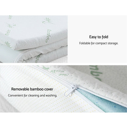 Giselle Bedding Memory Foam Mattress Topper 11-Zone 8cm Single-Home &amp; Garden &gt; Bedding-PEROZ Accessories