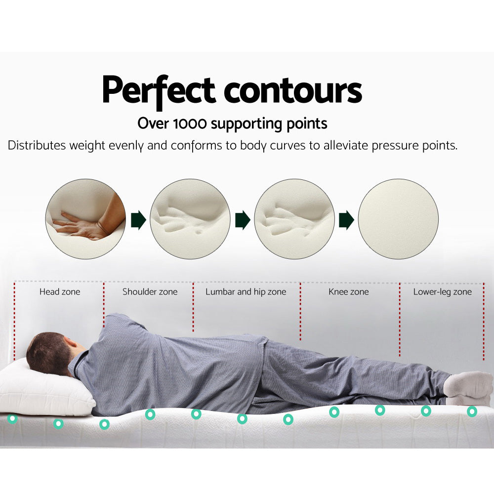 Giselle Bedding Memory Foam Mattress Topper w/Cover 8cm - Queen-Furniture &gt; Mattresses-PEROZ Accessories