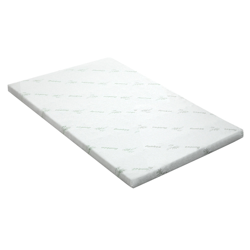 Giselle Bedding Cool Gel Memory Foam Mattress Topper w/Bamboo Cover 5cm - Single-Furniture &gt; Mattresses-PEROZ Accessories