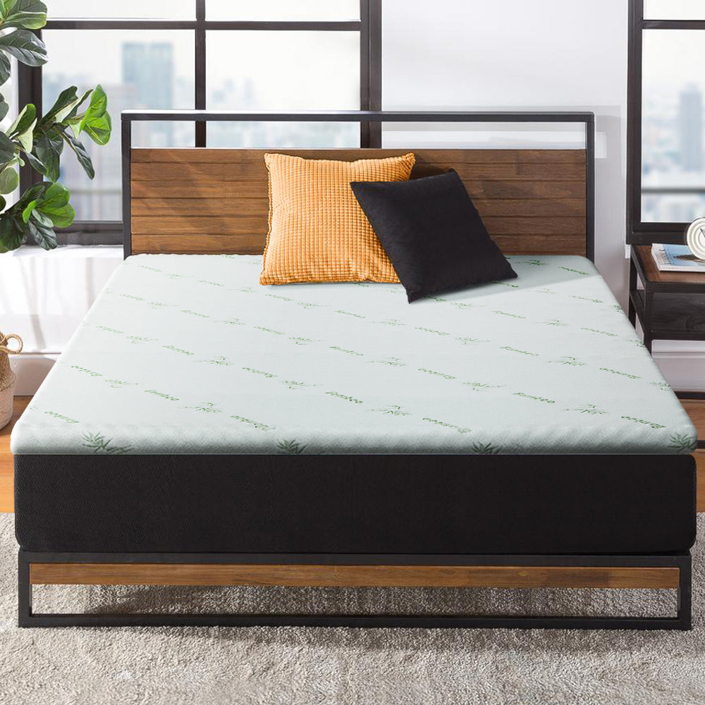 Giselle Bedding Cool Gel Memory Foam Mattress Topper w/Bamboo Cover 5cm - Single-Furniture &gt; Mattresses-PEROZ Accessories