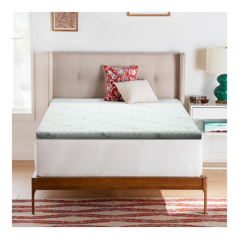 Giselle Bedding Cool Gel Memory Foam Mattress Topper w/Bamboo Cover 8cm - Single-Furniture &gt; Mattresses-PEROZ Accessories