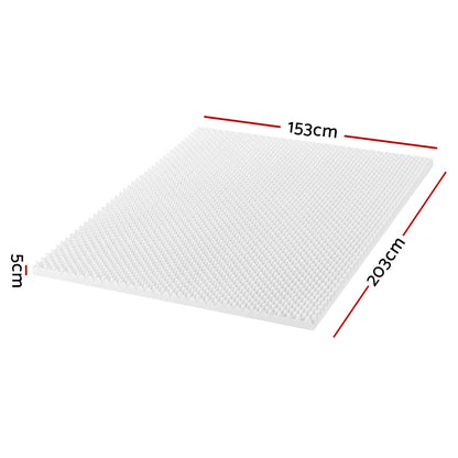 Giselle Bedding Mattress Topper Egg Crate Foam Toppers Bed Protector Underlay Q-Furniture &gt; Mattresses-PEROZ Accessories