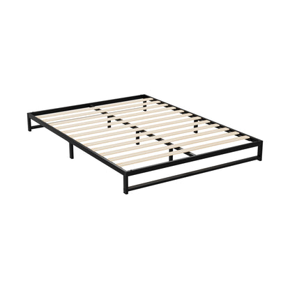 Artiss Metal Bed Frame Double Size Bed Base Mattress Platform Black BERU-Furniture &gt; Bedroom - Peroz Australia - Image - 1