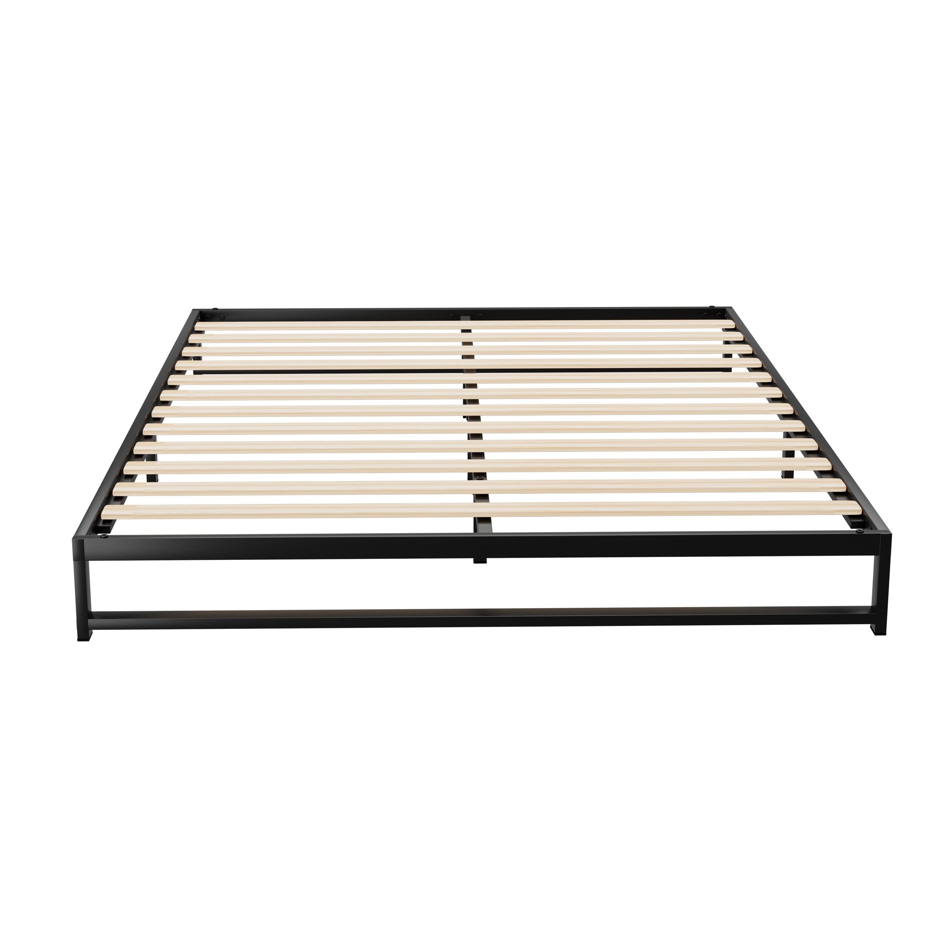 Artiss Metal Bed Frame Double Size Bed Base Mattress Platform Black BERU-Furniture &gt; Bedroom - Peroz Australia - Image - 3