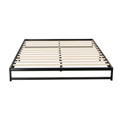 Artiss Metal Bed Frame Double Size Bed Base Mattress Platform Black BERU-Furniture &gt; Bedroom - Peroz Australia - Image - 3