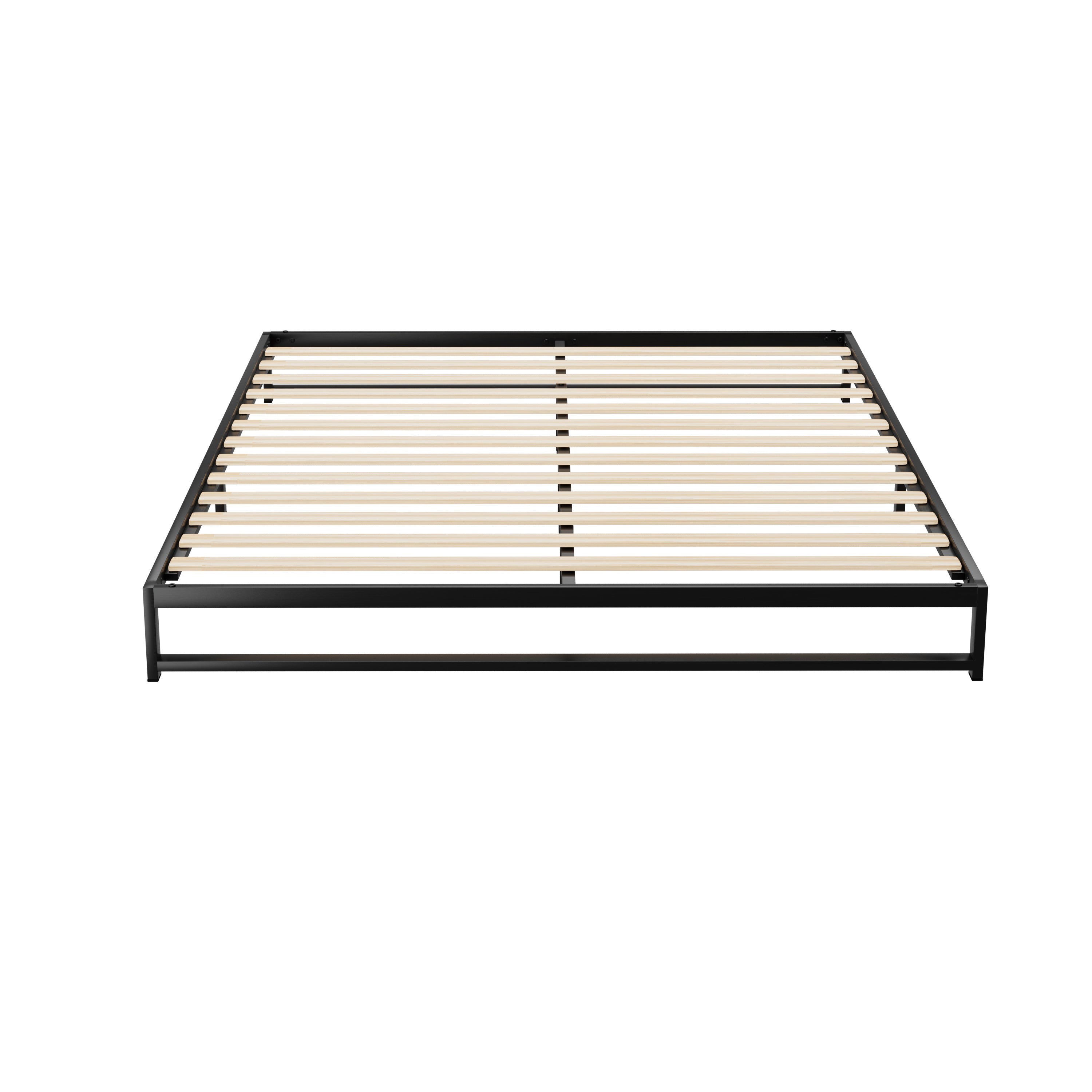 Artiss Metal Bed Frame Queen Size Bed Base Mattress Platform Black BERU-Furniture &gt; Bedroom - Peroz Australia - Image - 3