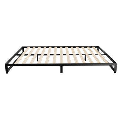 Artiss Metal Bed Frame Queen Size Bed Base Mattress Platform Black BERU-Furniture &gt; Bedroom - Peroz Australia - Image - 4