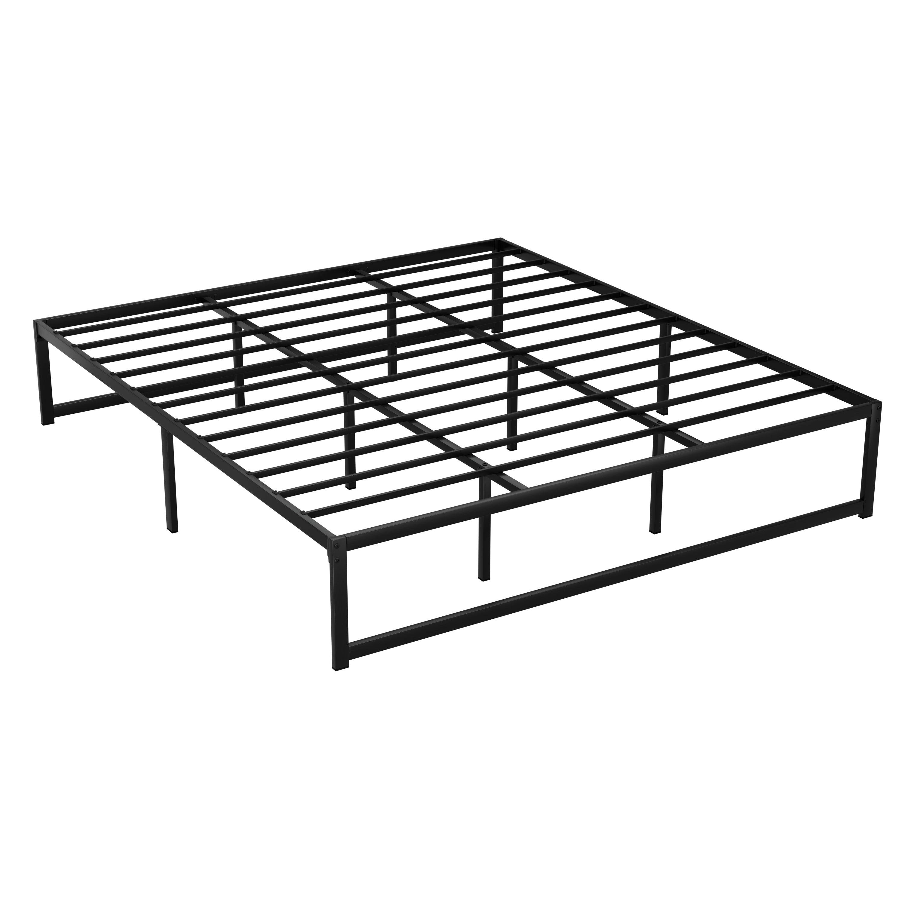Artiss Bed Frame Metal Platform King Size Bed Base Mattress Black TINO-Furniture &gt; Bedroom - Peroz Australia - Image - 2