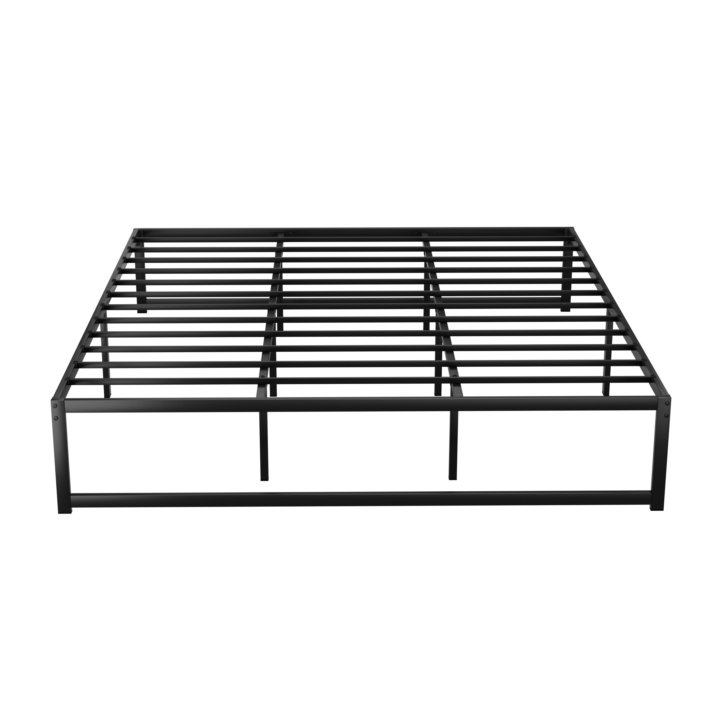 Artiss Bed Frame Metal Platform King Size Bed Base Mattress Black TINO-Furniture &gt; Bedroom - Peroz Australia - Image - 4
