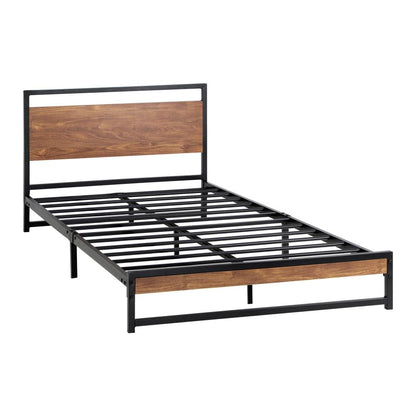 Shop Oikiture Metal Bed Frame King Single Size Beds Base Platform Wood  | PEROZ Australia