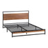Shop Oikiture Metal Bed Frame Queen Size Beds Base Platform Wood  | PEROZ Australia