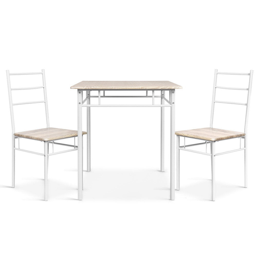 Artiss 3 Piece Dining Set - Natural-Furniture &gt; Dining - Peroz Australia - Image - 1
