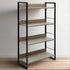 Artiss Book Shelf Display Shelves Corner Wall Wood Metal Stand Hollow Storage-Furniture > Office - Peroz Australia - Image - 1