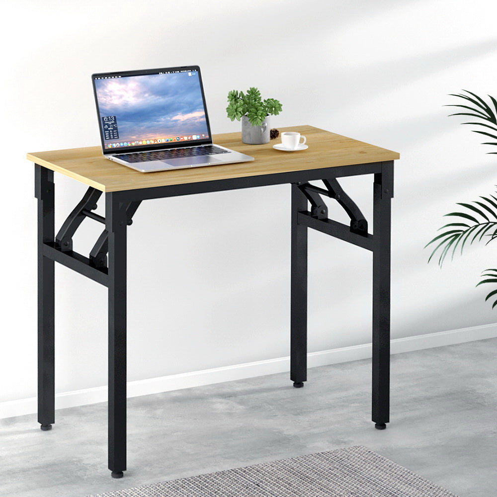 Artiss Computer Desk Laptop Table Bookshelf Desk Storage Rack Office Study Oak-Furniture &gt; Office - Peroz Australia - Image - 8