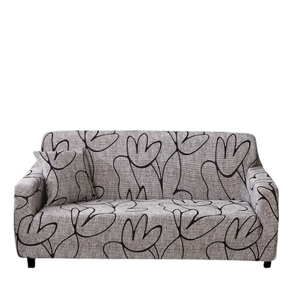 Anyhouz 4 Seater Sofa Cover Light Gray Style and Protection For Living Room Sofa Chair Elastic Stretchable Slipcover-Slipcovers-PEROZ Accessories