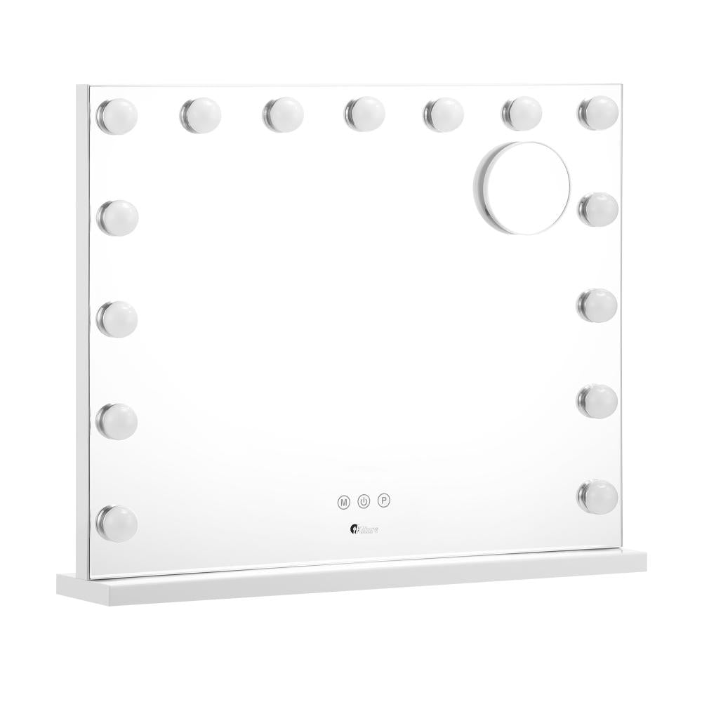 Oikiture Hollywood Makeup Mirrors Magnifying LED Light Standing Wall Mounted 58x46cm |PEROZ Australia