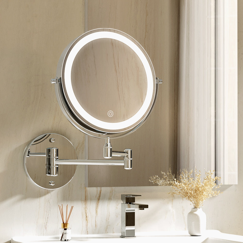 Embellir Extendable Makeup Mirror 10X Magnifying Double-Sided Bathroom Mirror-Health &amp; Beauty &gt; Makeup Mirrors-PEROZ Accessories