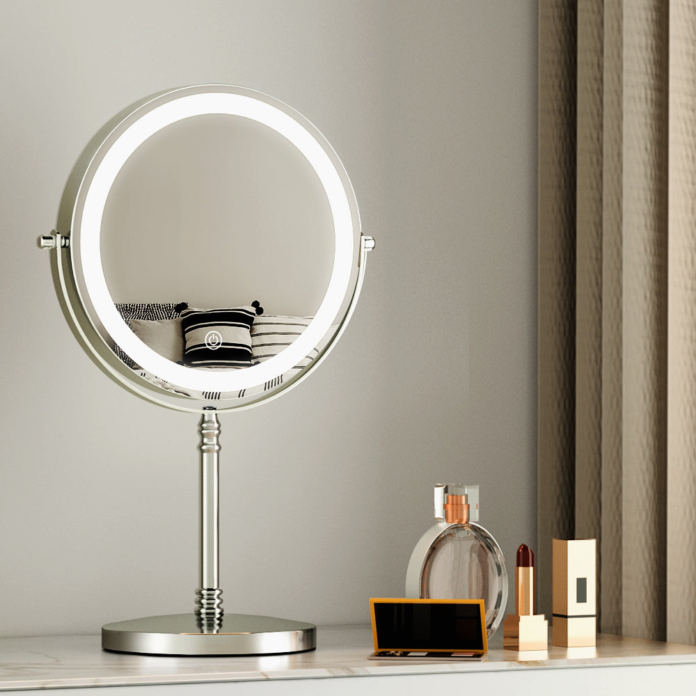 Embellir Makeup Mirror LED Light Cosmetic Round 360° Rotation 10X Magnifying-Health &amp; Beauty &gt; Makeup Mirrors-PEROZ Accessories