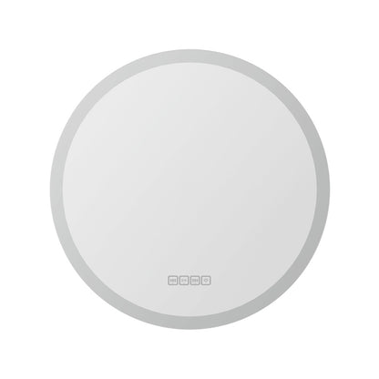 Embellir Bluetooth LED Wall Mirror With Light 60CM Bathroom Decor Round Mirrors-Health &amp; Beauty &gt; Makeup Mirrors-PEROZ Accessories