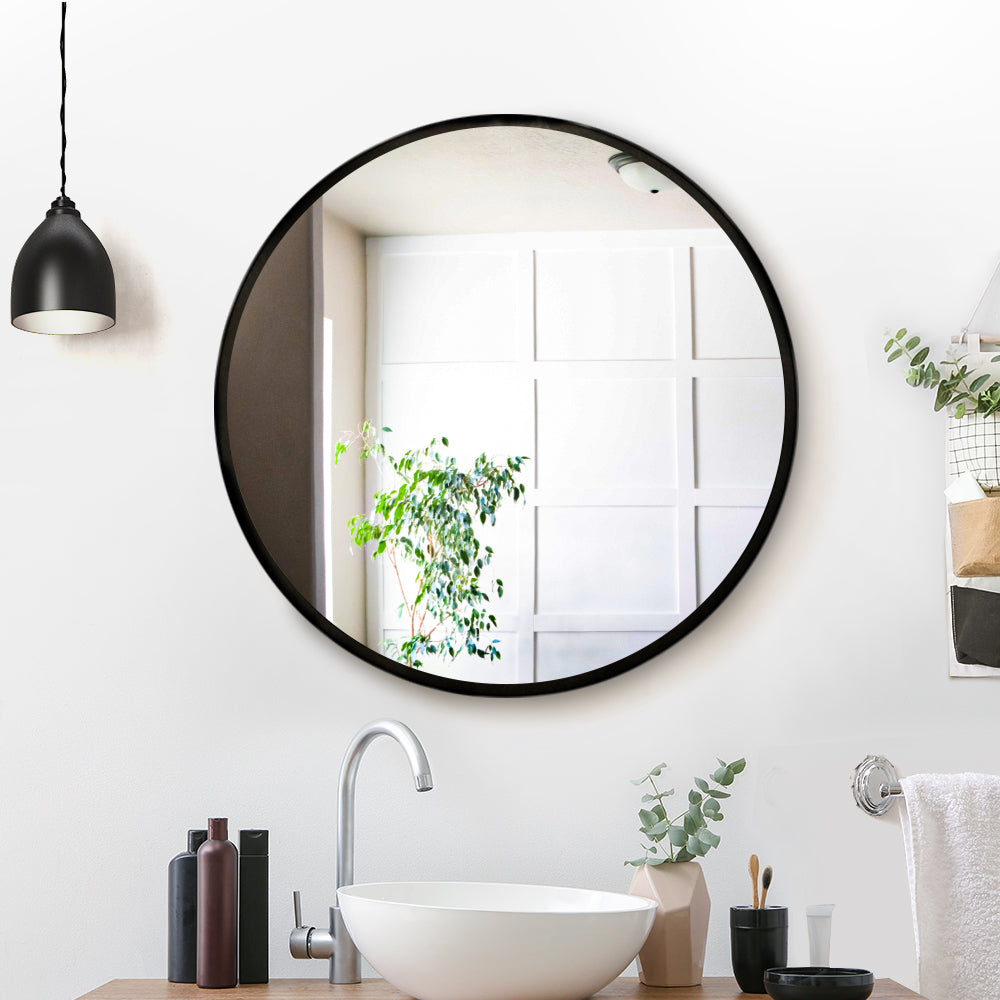 Embellir 60cm Wall Mirror Round Bathroom Makeup Mirror-Makeup Mirrors-PEROZ Accessories