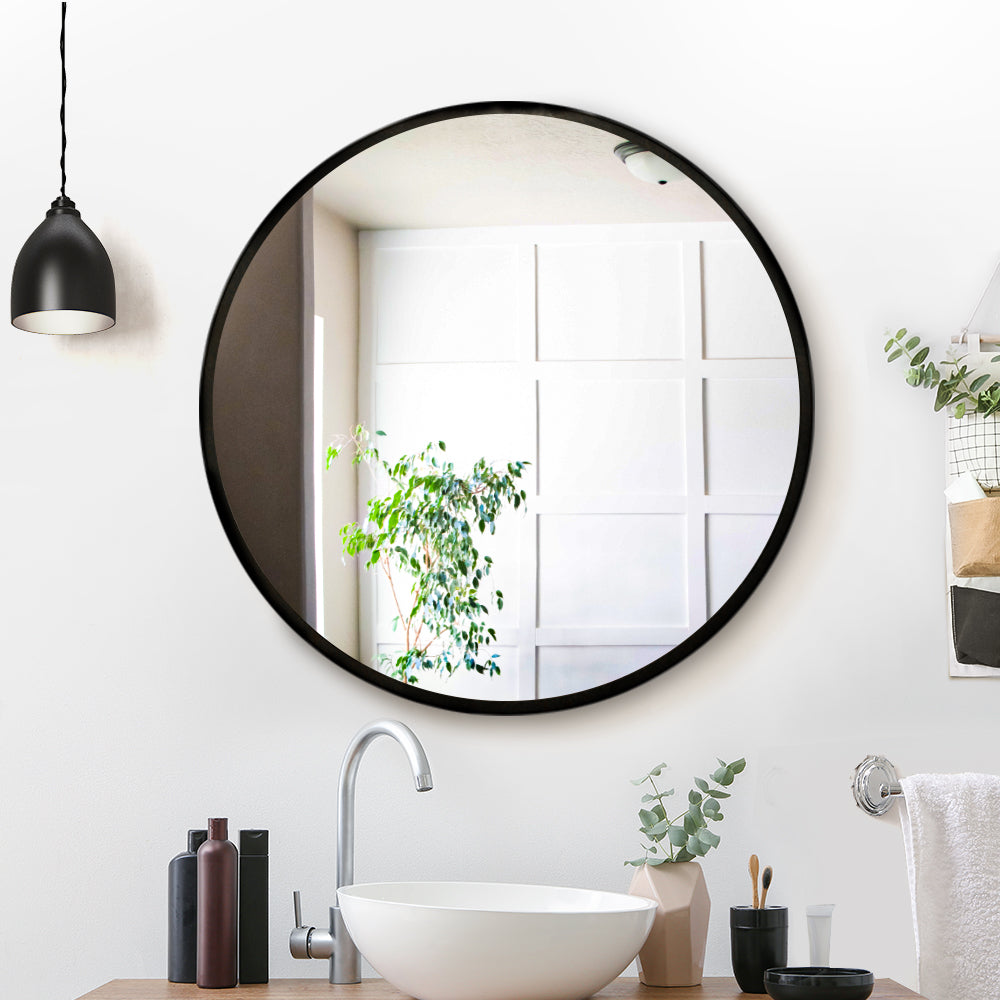 Embellir 70cm Round Wall Mirror Bathroom Makeup Mirror-Health &amp; Beauty &gt; Makeup Mirrors-PEROZ Accessories