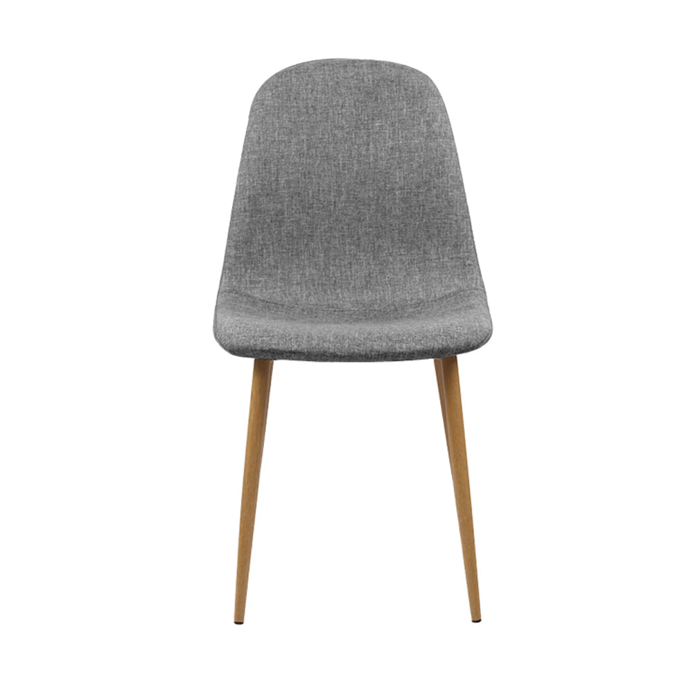 Artiss Set of 4 Adamas Fabric Dining Chairs - Light Grey-Furniture &gt; Dining - Peroz Australia - Image - 4