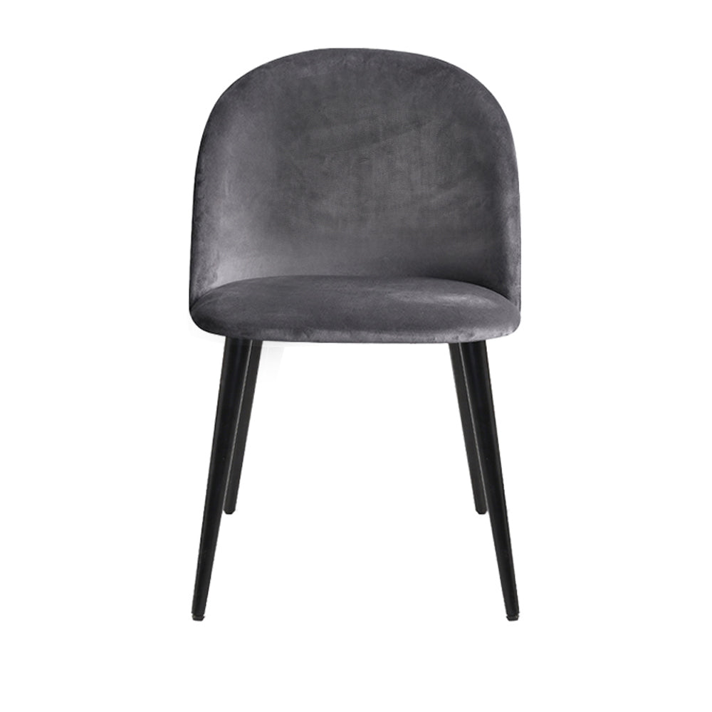 Artiss Set of 2 Velvet Modern Dining Chair - Dark Grey-Furniture &gt; Dining - Peroz Australia - Image - 3