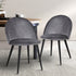 Artiss Set of 2 Velvet Modern Dining Chair - Dark Grey-Furniture > Dining - Peroz Australia - Image - 8
