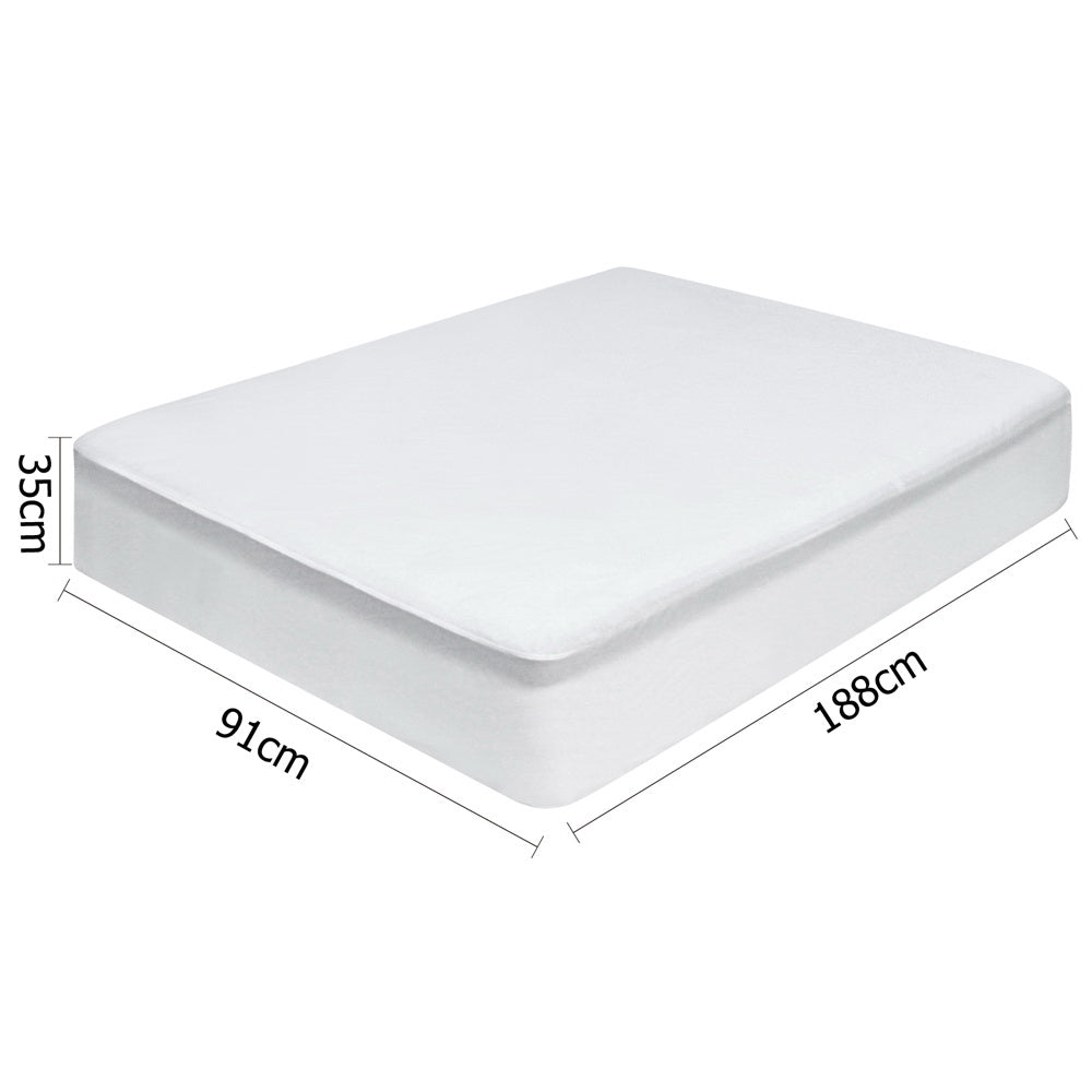 Giselle Bedding Single Size Waterproof Bamboo Mattress Protector-Home &amp; Garden &gt; Bedding-PEROZ Accessories