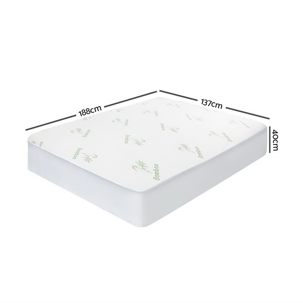 Giselle Bedding Giselle Bedding Bamboo Mattress Protector Double-Furniture &gt; Mattresses-PEROZ Accessories