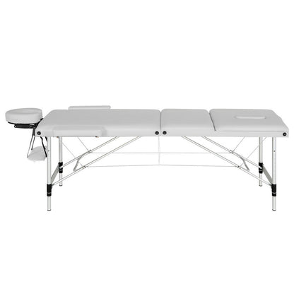 Zenses Massage Table 65cm Portable 3 Fold Aluminium Beauty Bed White-Health &amp; Beauty &gt; Massage-PEROZ Accessories